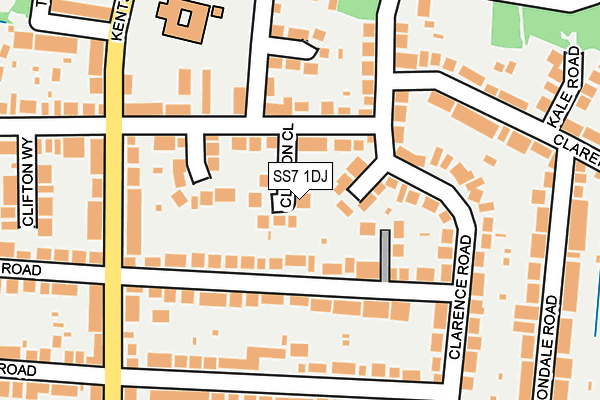 SS7 1DJ map - OS OpenMap – Local (Ordnance Survey)