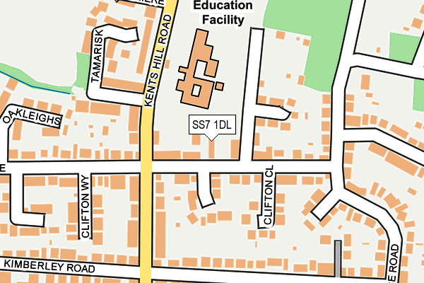 SS7 1DL map - OS OpenMap – Local (Ordnance Survey)
