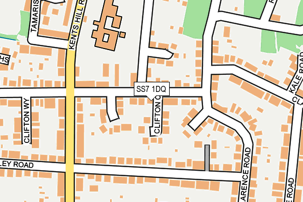 SS7 1DQ map - OS OpenMap – Local (Ordnance Survey)