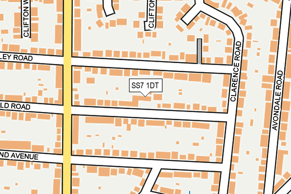 SS7 1DT map - OS OpenMap – Local (Ordnance Survey)