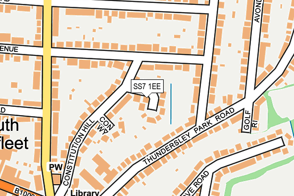 SS7 1EE map - OS OpenMap – Local (Ordnance Survey)