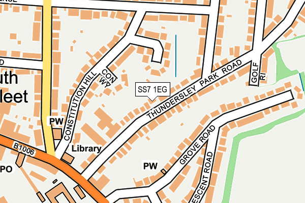 SS7 1EG map - OS OpenMap – Local (Ordnance Survey)