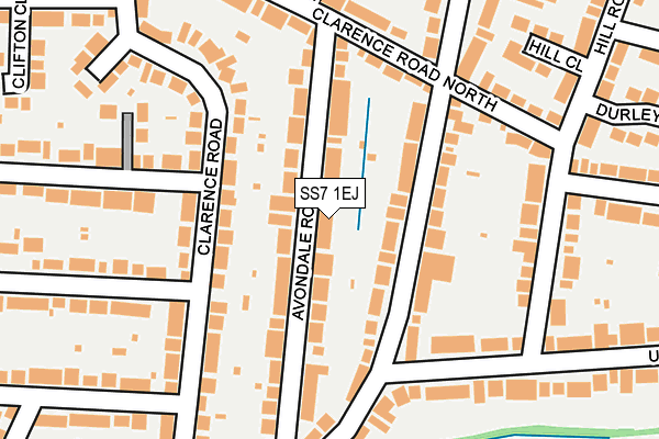 SS7 1EJ map - OS OpenMap – Local (Ordnance Survey)