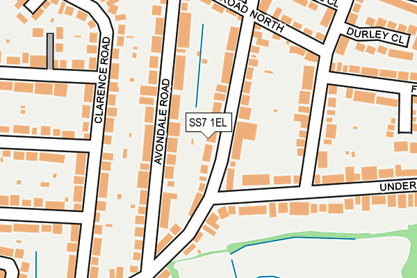 SS7 1EL map - OS OpenMap – Local (Ordnance Survey)