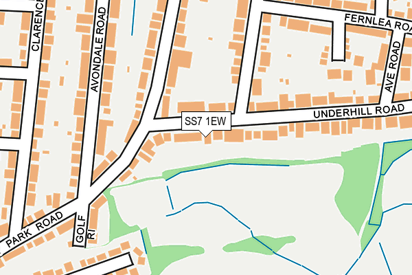 SS7 1EW map - OS OpenMap – Local (Ordnance Survey)