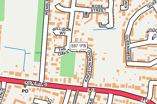 SS7 1FB map - OS OpenMap – Local (Ordnance Survey)