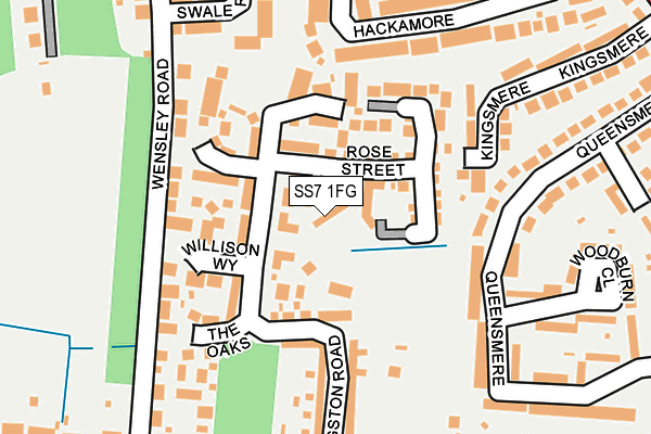 SS7 1FG map - OS OpenMap – Local (Ordnance Survey)