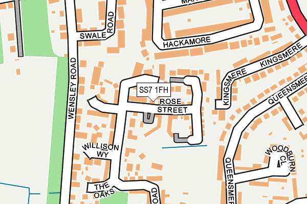 SS7 1FH map - OS OpenMap – Local (Ordnance Survey)