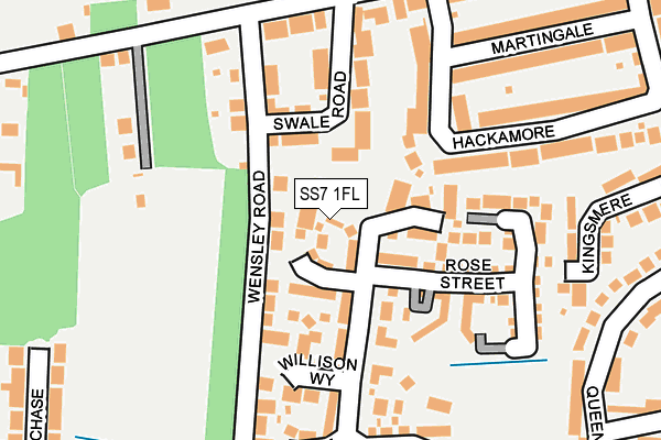 SS7 1FL map - OS OpenMap – Local (Ordnance Survey)