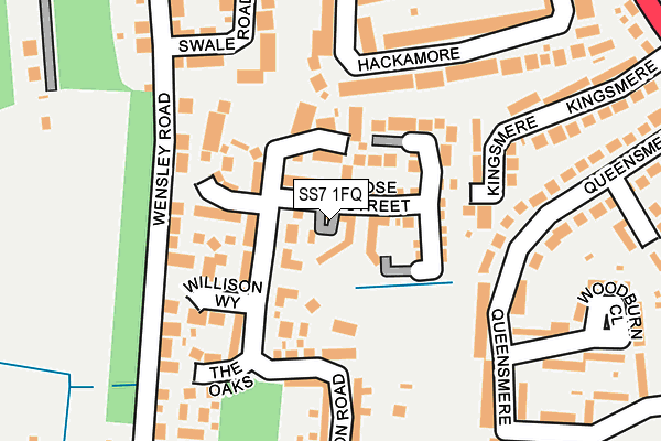 SS7 1FQ map - OS OpenMap – Local (Ordnance Survey)
