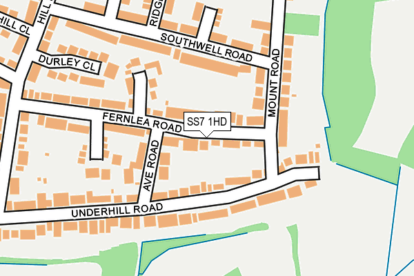SS7 1HD map - OS OpenMap – Local (Ordnance Survey)