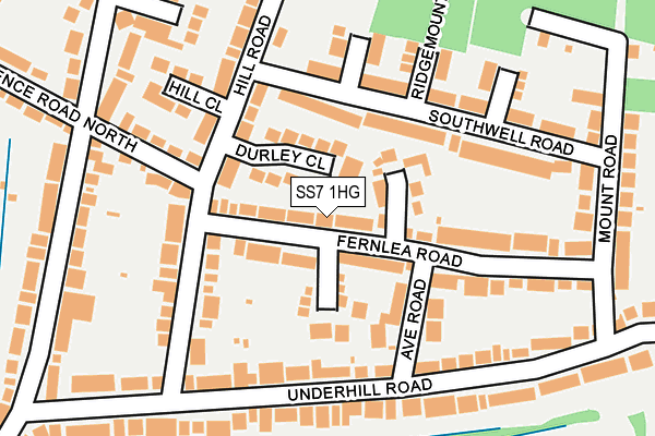 SS7 1HG map - OS OpenMap – Local (Ordnance Survey)