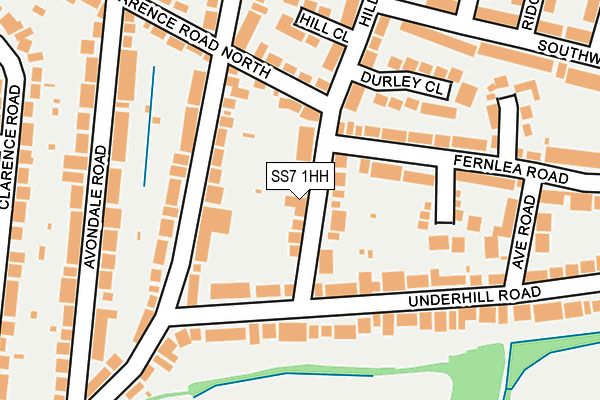 SS7 1HH map - OS OpenMap – Local (Ordnance Survey)