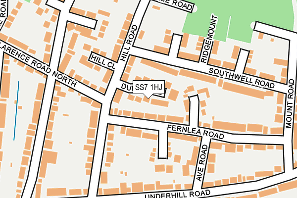 SS7 1HJ map - OS OpenMap – Local (Ordnance Survey)