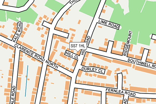 SS7 1HL map - OS OpenMap – Local (Ordnance Survey)