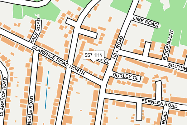 SS7 1HN map - OS OpenMap – Local (Ordnance Survey)
