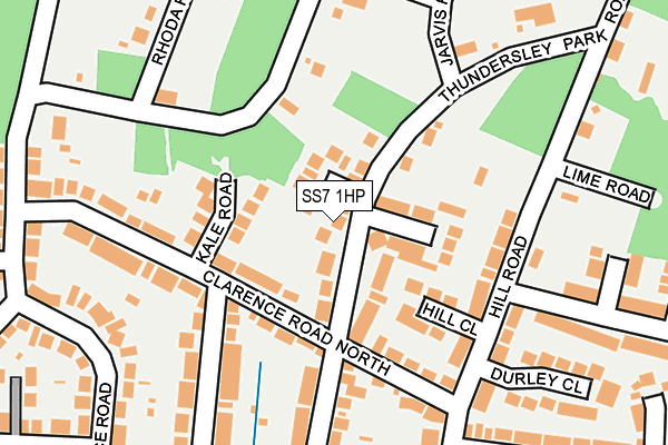 SS7 1HP map - OS OpenMap – Local (Ordnance Survey)