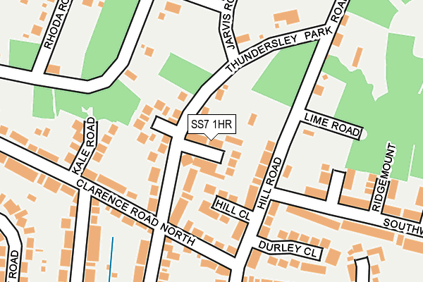 SS7 1HR map - OS OpenMap – Local (Ordnance Survey)