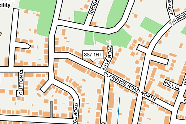 SS7 1HT map - OS OpenMap – Local (Ordnance Survey)