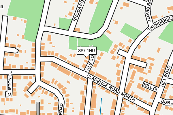 SS7 1HU map - OS OpenMap – Local (Ordnance Survey)