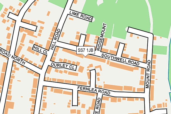 SS7 1JB map - OS OpenMap – Local (Ordnance Survey)