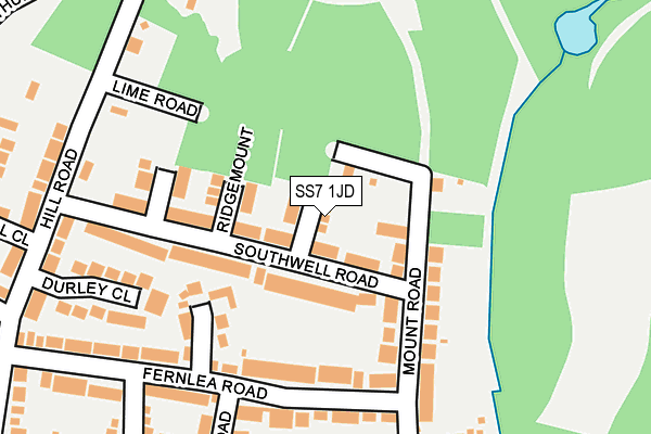 SS7 1JD map - OS OpenMap – Local (Ordnance Survey)