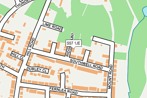 SS7 1JE map - OS OpenMap – Local (Ordnance Survey)