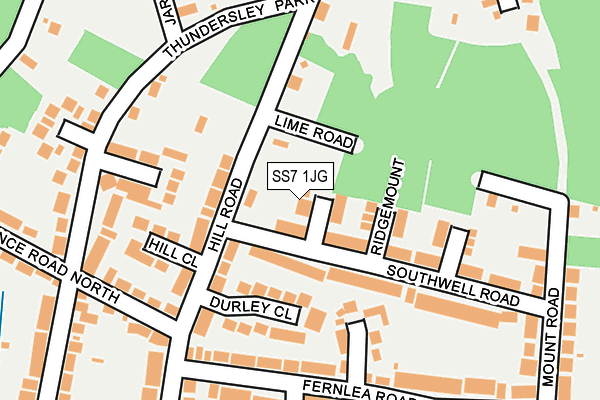 SS7 1JG map - OS OpenMap – Local (Ordnance Survey)