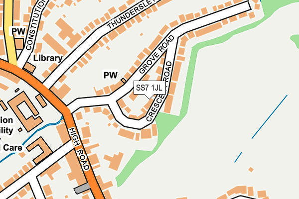 SS7 1JL map - OS OpenMap – Local (Ordnance Survey)