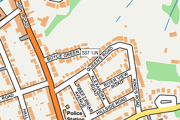 SS7 1JN map - OS OpenMap – Local (Ordnance Survey)