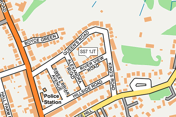 SS7 1JT map - OS OpenMap – Local (Ordnance Survey)