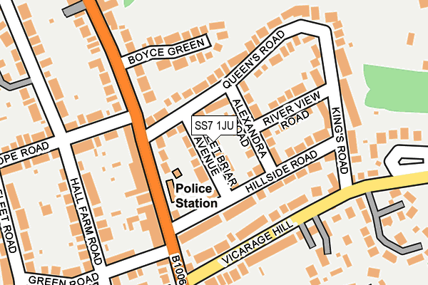 SS7 1JU map - OS OpenMap – Local (Ordnance Survey)