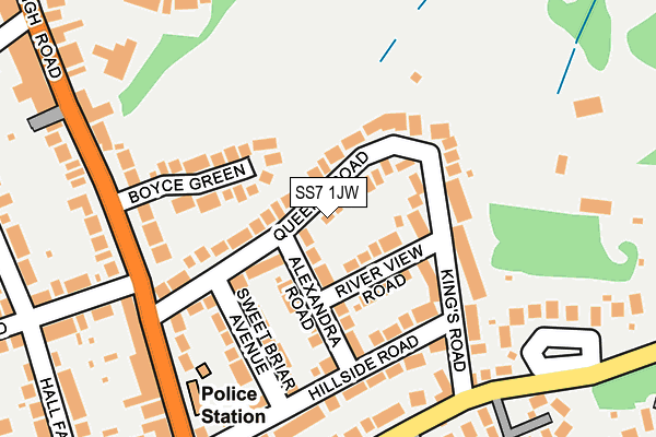 SS7 1JW map - OS OpenMap – Local (Ordnance Survey)