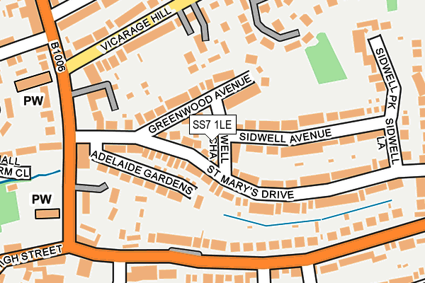 SS7 1LE map - OS OpenMap – Local (Ordnance Survey)