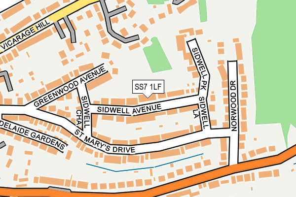 SS7 1LF map - OS OpenMap – Local (Ordnance Survey)