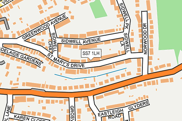 SS7 1LH map - OS OpenMap – Local (Ordnance Survey)