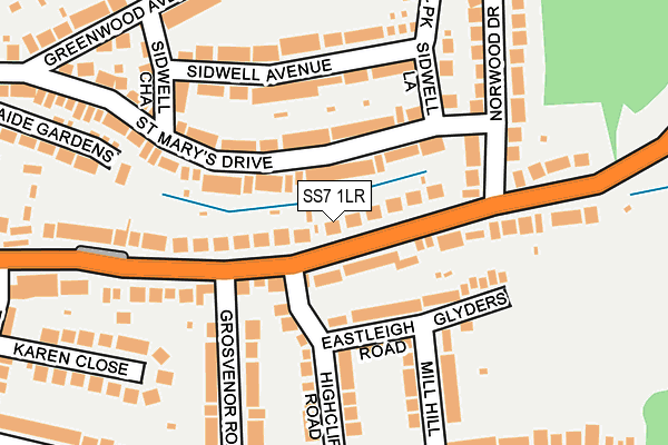 SS7 1LR map - OS OpenMap – Local (Ordnance Survey)