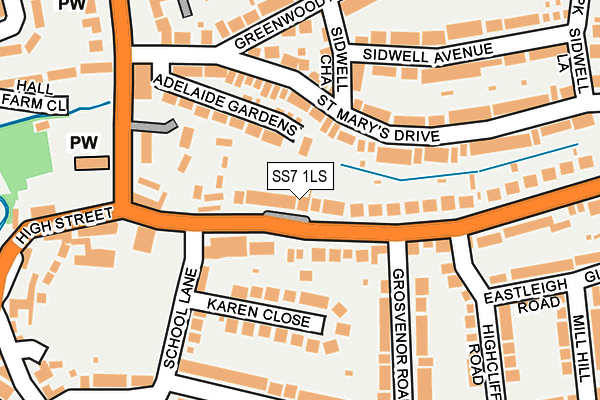 SS7 1LS map - OS OpenMap – Local (Ordnance Survey)