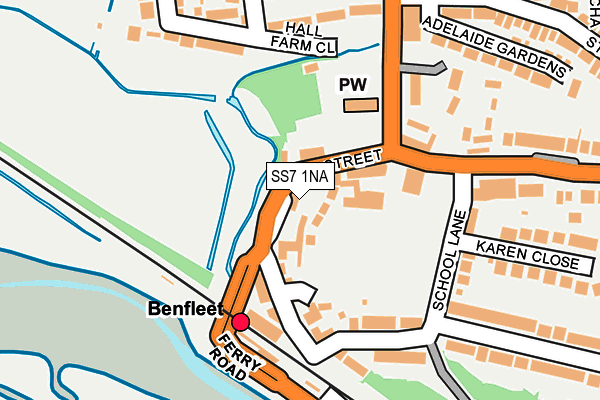 SS7 1NA map - OS OpenMap – Local (Ordnance Survey)