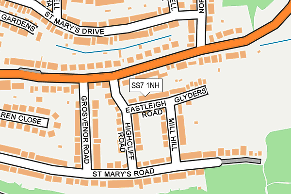 SS7 1NH map - OS OpenMap – Local (Ordnance Survey)