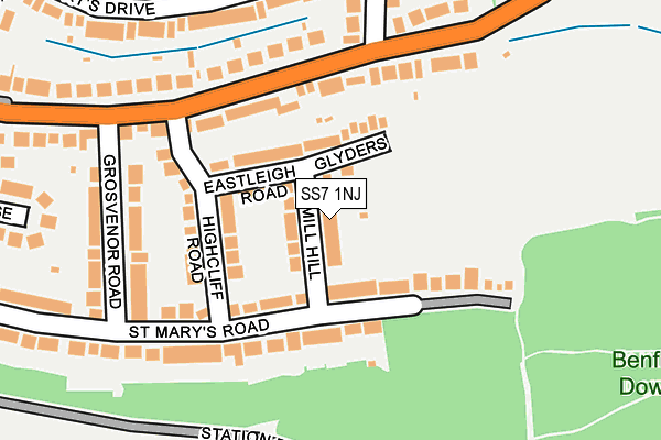 SS7 1NJ map - OS OpenMap – Local (Ordnance Survey)