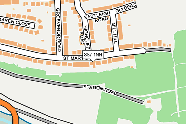 SS7 1NN map - OS OpenMap – Local (Ordnance Survey)