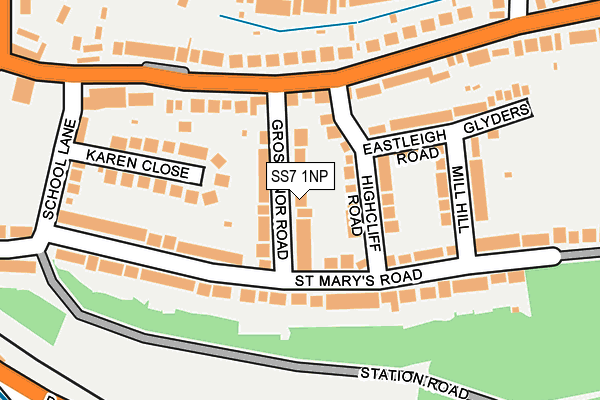 SS7 1NP map - OS OpenMap – Local (Ordnance Survey)