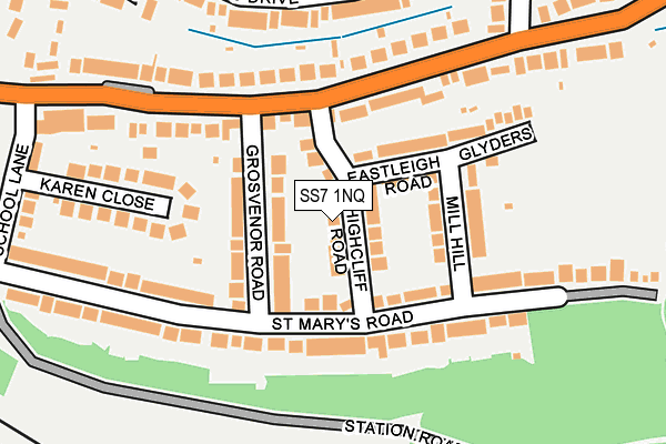 SS7 1NQ map - OS OpenMap – Local (Ordnance Survey)