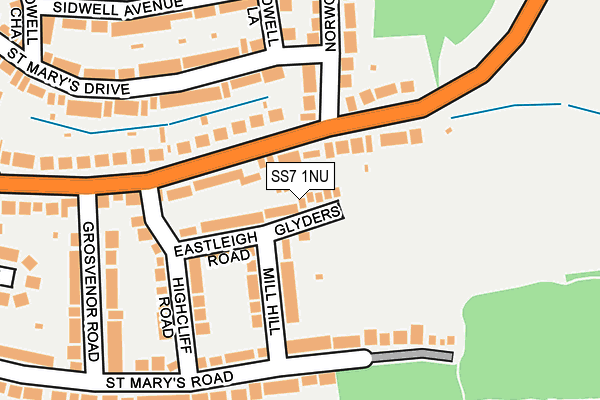 SS7 1NU map - OS OpenMap – Local (Ordnance Survey)