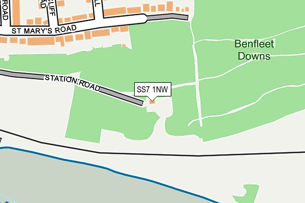 SS7 1NW map - OS OpenMap – Local (Ordnance Survey)