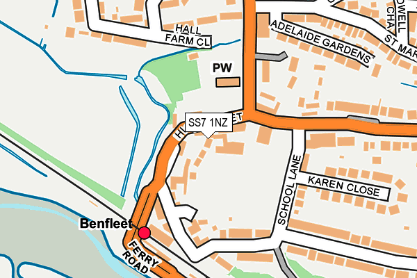 SS7 1NZ map - OS OpenMap – Local (Ordnance Survey)