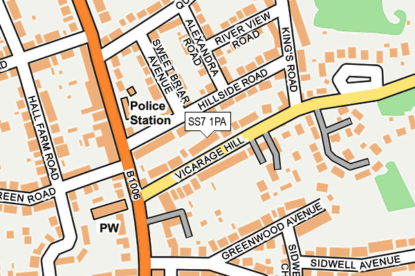 SS7 1PA map - OS OpenMap – Local (Ordnance Survey)