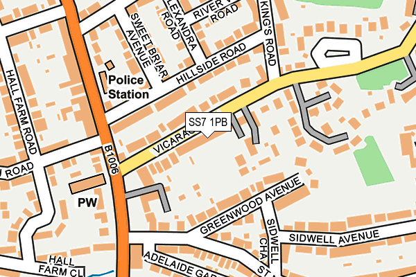 SS7 1PB map - OS OpenMap – Local (Ordnance Survey)