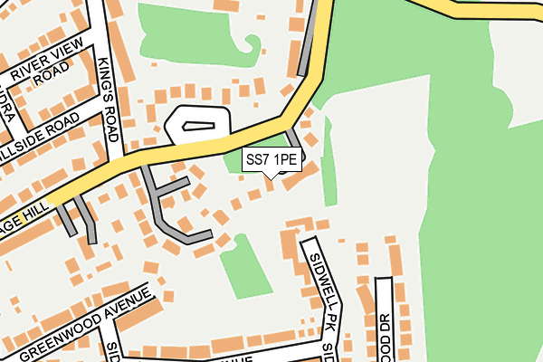 SS7 1PE map - OS OpenMap – Local (Ordnance Survey)